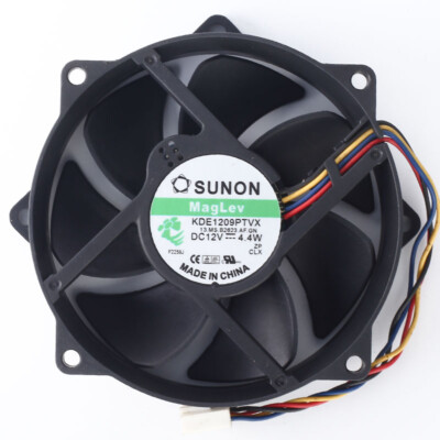 Ventilatore Raffreddamento 12V 4.4W 90x90x25 Mm - Compatibile SUNON KDE1209PTVX, 4 Fili, Per PC E Elettronica