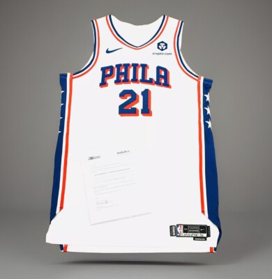 MeiGray Game Worn Joel Embiid NBA Trikot Basketball Jersey LeBron Air Jordan MVP