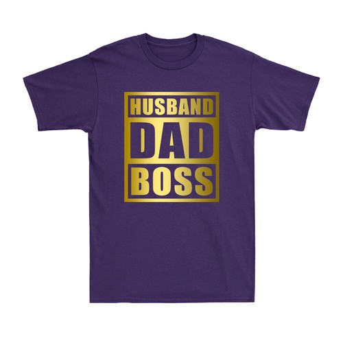 Husband Dad Boss Funny Father's Day Boss's Day Employer Father Men's T-Shirt - Picture 10 of 10