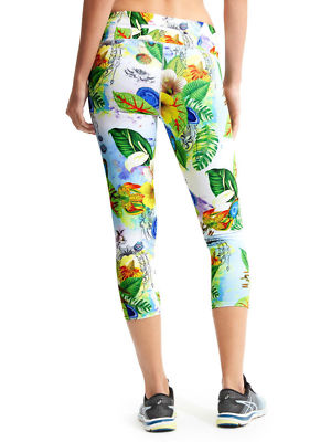 ゼット Athleta NWT Tropical Sonar Capri XXS White #212406 | eBay