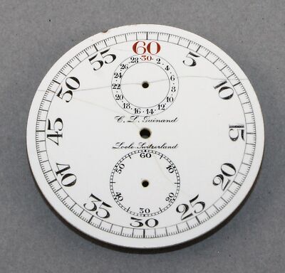 Stop Watch Dial 16 Size Stop Watch Dial - G. L. Guinard Locle - Switzerland - IN309 | eBay