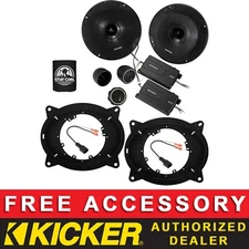 KICKER CSS654 6.5" OEM SPEAKER REPLACEMENT FULL KIT FOR TOYOTA CAMRY 2021-2022