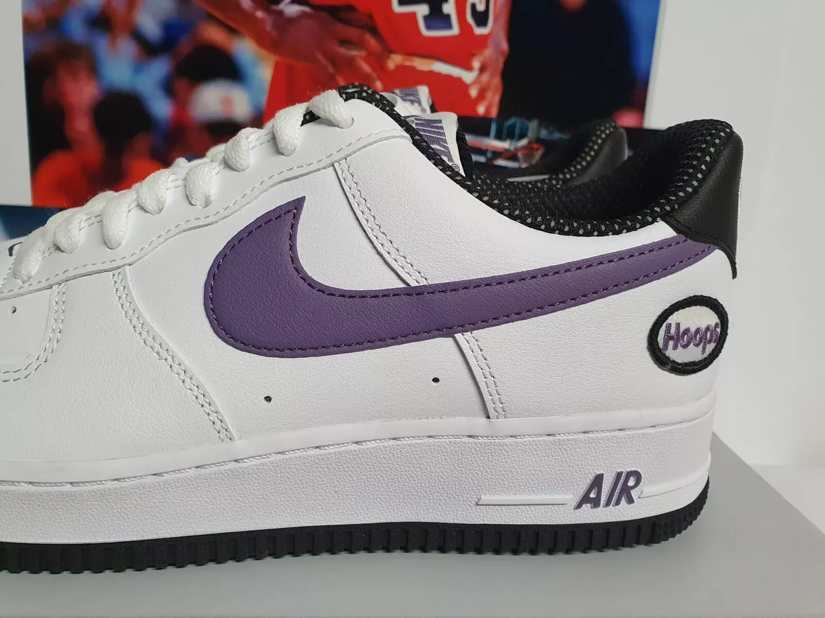 Nike AIR FORCE 1 07 LV8 Hoops White Purple Men s UK 8 EUR 42.5