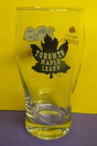  NICE TORONTO MALPLE LEAFS HOCKEY NHL MOLSON CANADIAN BEER GLASS 100 ANNIVERSARY