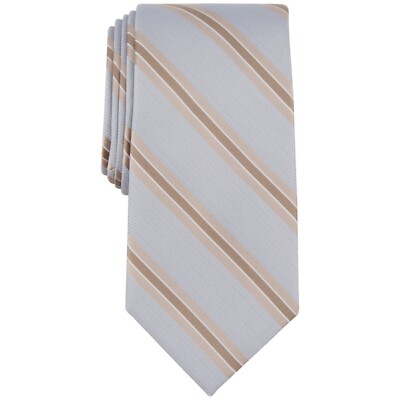Michael Kors Men's Vitra Stripe Tie Khaki OS NWT