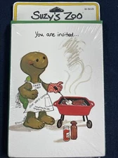 Suzy's Zoo Invitations Corky Turtle Barbecue Summer Cookout 10 in pkg Spafford
