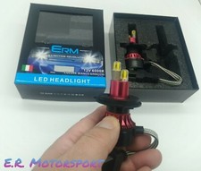 Coppia Lampade BILed H4 12V 16/32000LM Modello 360° ULTYRAWHITE FARI LENTICOLARI