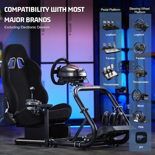 Dardoo Sim Racing Cockpit with Seat Fit Logitech G920 G29 GPRO Thrustmaster Xbox - Picture 35 of 51
