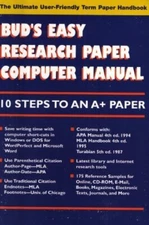 BUD'S EASY RESEARCH PAPER COMPUTER MANUAL By Alvin Baron **Mint Condition**