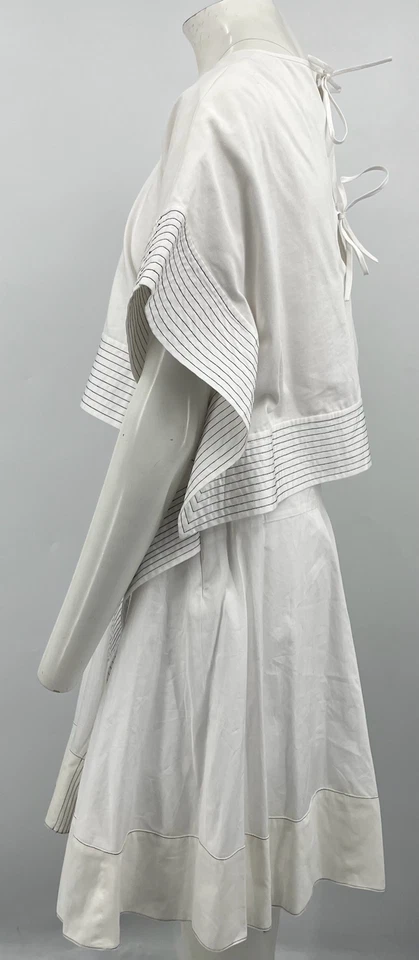 Conjunto de vestido corto 3.1 Phillip Lim blanco algodón 2 piezas + sin mangas talla 6 Foto 2 de 4