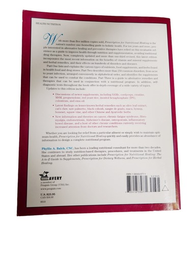 Prescription For Nutritional Healing by Phyllis & James Balch Paperback Book 3rd - Picture 2 of 6