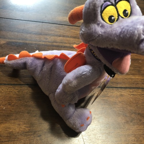 Figment of the Imagination Institute & Lanyard Badge Purple Plush Dragon Toy 9” - Picture 3 of 8