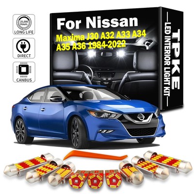 For Nissan Maxima A32 A33 A34 A35 A36 1984- 2022 LED Interior Map Dome Light Kit