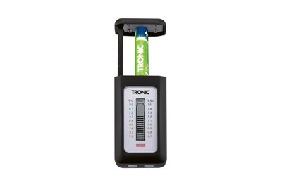 Tronic Batterietester mit LCD-Anzeige für AA AAA C D und 9V Akkus und Batterien