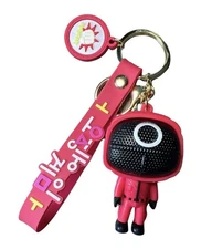3D Character Squid Game Keychain Masked Person Chain Pendent Key-Triangle