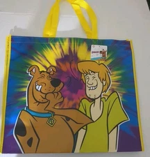 Scooby Doo & Shaggy Reusable Yellow Colorful Shopping Bag with handles NEW! 
