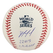 Yordan Alvarez Houston Astros Signed 2022 World Series Baseball 22 WS Champ BAS