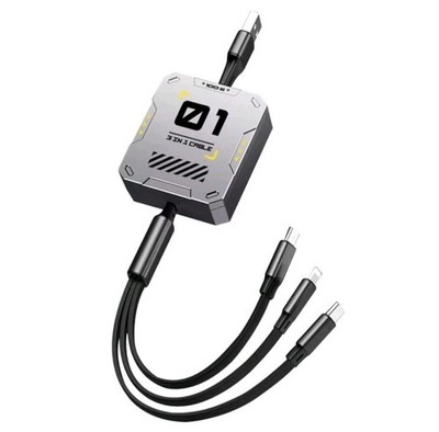Einziehbares USB-Ladekabel 3IN1 100W Schnellladekabel Datenkabel für Handys UK 