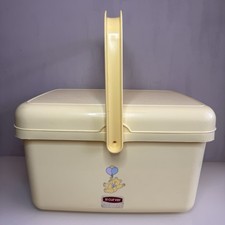 Curver Baby Care Carry Case Baby Changing, Bath Box, Vintage, Large Handle Issue