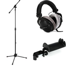 Beyerdynamic DT 770 Pro 250 ohm Closed-back Studio Mixing Headphones Mic Stand