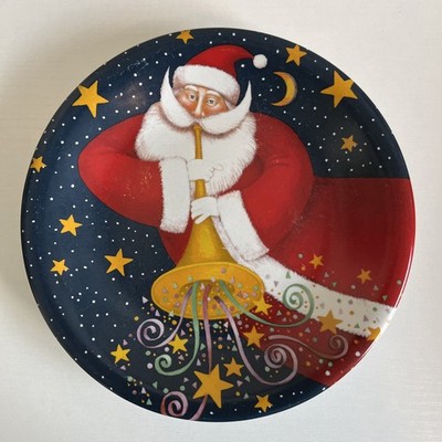 Celestial Santa Salad Plates or Display Decor Decor  Inter Stephanie Stouffer