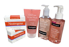 Neutrogena Acne Skin Treatment Lot Of 5 Oil Free Acne Prone Face Wash Facial Bar
