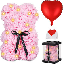 Rose Bear Mother'S Day Flower Gifts for Mom Grandma, Rose Teddy Bear with Lights