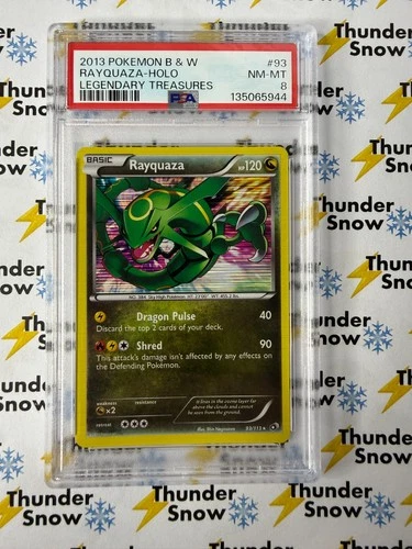 Rayquaza Holo #93 Legendary Treasures 2013 Pokemon B & W PSA 8