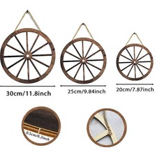 Vintage Holz Wagenrad Dekor rustikale Wanddeko Holzrad Retro Kunst