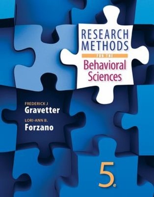 Research Methods for the Behavioral Sciences Hardcover