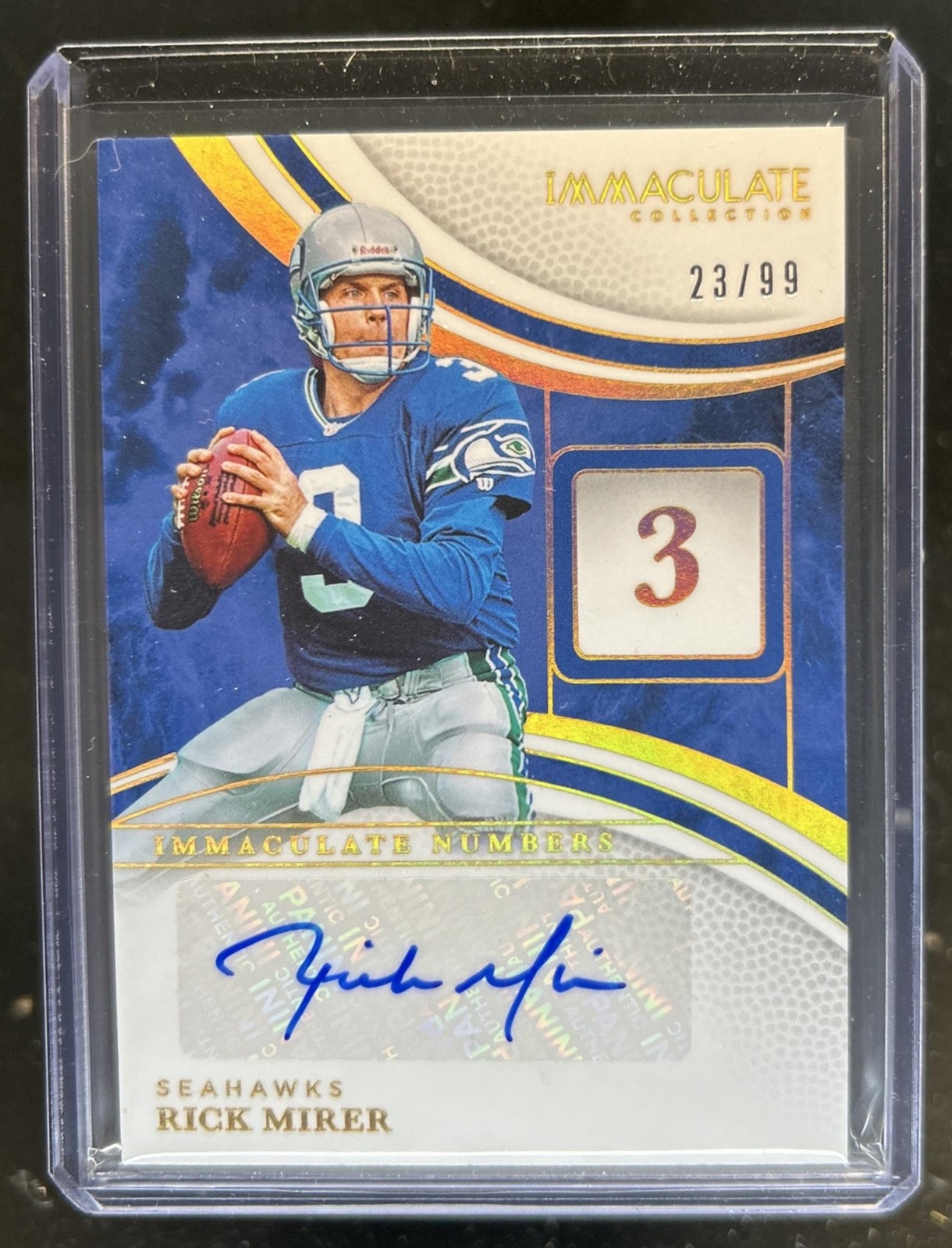 2025 Panini Immaculate Collection Rick Mirer Numbers Signatures Auto #/99