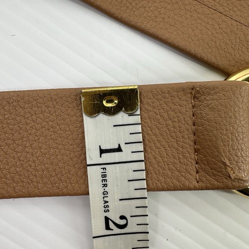 B-Low The Belt Mia Pebble Tan Belt With Gold Buckle Ring One Size - Picture 9 of 10