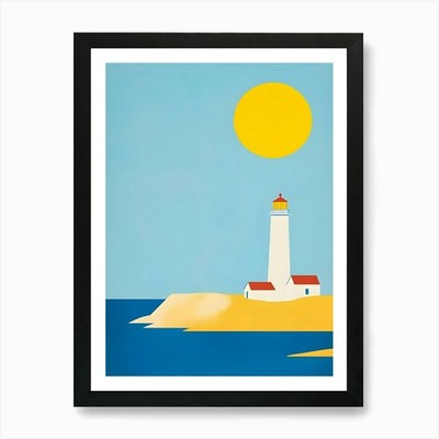 Leuchtturm 4 Kunstdruck gerahmt Wandbild Poster Leinwanddruck Bild