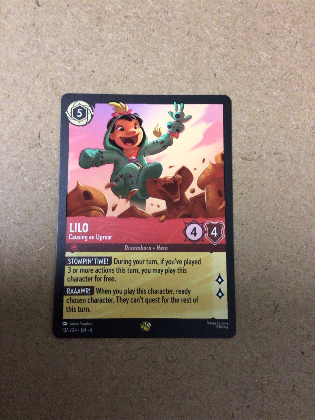 1x Lilo - Causing an Uproar - 137/204 Reign of Jafar - Lorcana - Regular (NM)