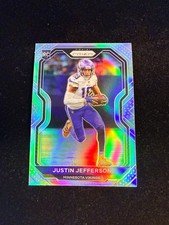 2020 Panini Prizm Justin Jefferson Silver Prizm Rookie Card RC #398 398. rookie card picture