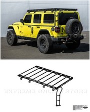 For 18-up Jeep Wrangler Jl Carbon Steel Black Roof Rack Side Access Ladder