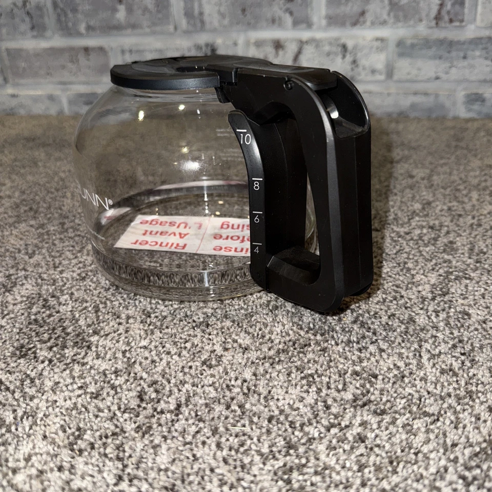Bunn NHS Replacement 10 Cup Glass Coffee Carafe Black Lid, Handle - Image 3 of 4