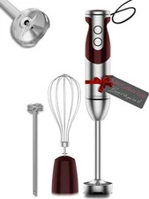 3- In-1 Immersion Hand Blender, Powerful MOTOR And Stainless Steel Stick 4 With