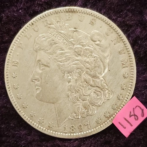 TOUGH DATE 🔥XF-AU 👀🔥1897-O $1 Morgan Silver Dollar ALMOST UNCIRCULATED
