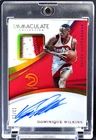( /21 ) Dominique Wilkins 2017-18 Immaculate Collection Jersey Number Patch Auto