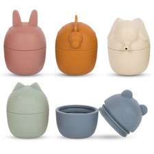 Non , Silicone Bath Toys-5 Pack Animal Bathtub and Water Toys for Babies
