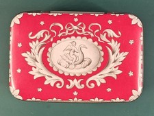 Vintage Candy Tin Cherub On Swan - Great Condition! 