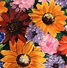 Colorful Garden Full Of Flowers Floral Art Acrylic 11x13” Paper VLP Original COA — photo 3
