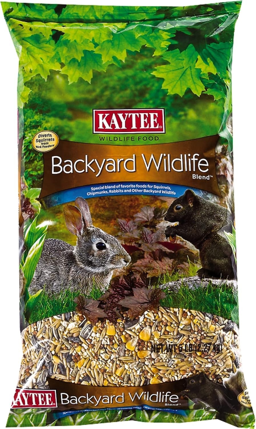 Kaytee Backyard Wildlife Food Blend For Wild Squirrels Chipmunks Rabbits 5 Pound