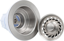 JB Signature Brushed Stainless Steel Kitchen Sink Strainer - 2-Piece Set