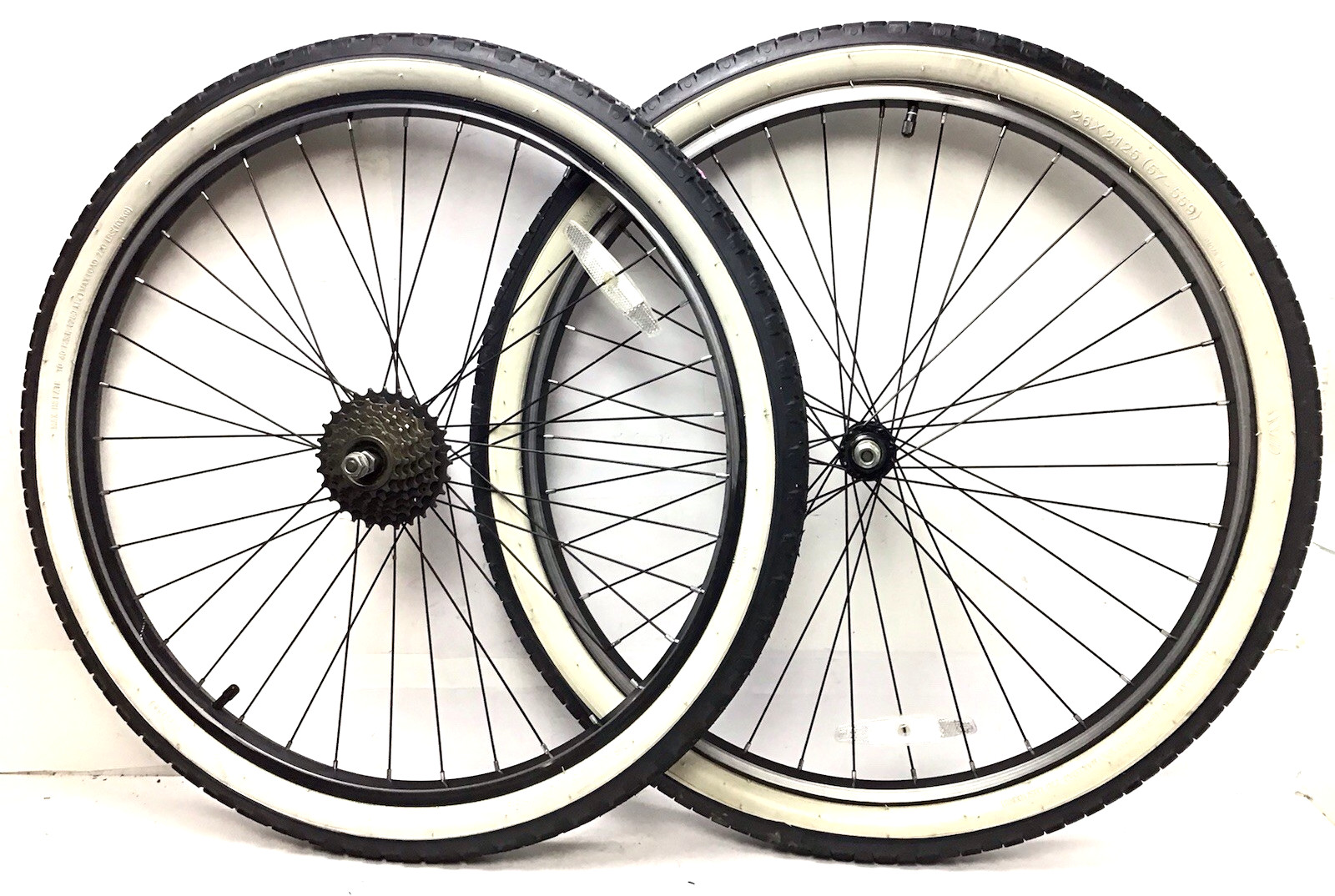 Black Wheel Set 7-speed Freewheel 2.125" Tire Beach Cruiser Bike #p5