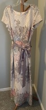 Formal, long, maxi dress , evening gown sz 10 Adrianna Papell Blush / Floral