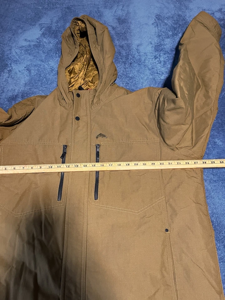 Simms Deckhand Jacket 2xl cordura outer flannel lined coyote  - Image 2 of 4