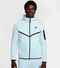 Mens Size M Nike Tech Fleece Full-Zip Hoodie Glacier Blue HV0949-474