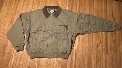 #ad #ad Cabela#x27;s UA2 Style Flight Jacket Leather Collar NEW Khaki Men#x27;s Medium $54.99
